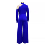 Spot 2025 New Solid Color Long Sleeve Off-The-Shoulder Women's Elegant Party Wide-Leg