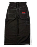 Zingj Pants Men's Loose Wide-Leg Retro Gradient Jeans Men's Tide Card High Street Straight Tube Overs 1215-0-Outfit