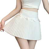Yuanying's Same White Half-Dressed Woman's Summer New Hundred-Fold Skirt Sweet High-Waisted Thin A-Word Short