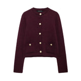 Women's 2025 New Fashion Gold Buckle Knitted