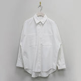 New Spring Double Pockets Turn-down Collar Cotton Women's Blouse Casual Loose Female Blouse Tops Workwear