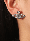 Rhinestone Planet Design Earring- Outfit