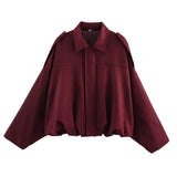 Spring New Women's Fashion Army Green Velvet Effect Short Long Sleeve Epaulets