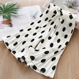 Pants Summer Elastic Chiffon Breathable Loose Wide Leg Pants Girl Clothes Casual Pleated Leggings for