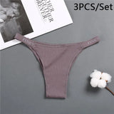 Panties Cotton Briefs Female Underpants Sexy Thong Pantys Underwear Solid Color Intimates Lingerie For Women