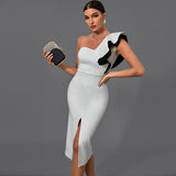 Party Dress 2022 Women Green Bodycon Dress Elegant Sexy Midi Evening Club Dress High Quality Summer Birthday