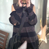 Cold Shoulder Striped Downtown SweaterOutfit