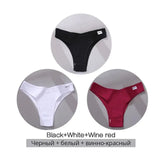 Cotton Brazilian Women's Panties V Waist G-String Underwear Women T Back Underpants Intimate Lingerie Women's