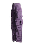 2025 New Street Overalls Wind Multi-Pocket Jeans High Waist Versatile Show Thin Straight Pants
