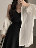 Lightweight Sheer Long Sleeve Blouse- Outfit
