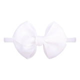 1piece Solid Colors Bowknot Baby Headband For Girls Nylon Elastic Hair Bands Handmade Turban Headwear Hair