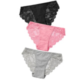 Exotic Apparel Sexy Panties Lace Briefs Women Low-Rise Solid Panty Underwear Sexy Women Lace Breathable Hip-lift