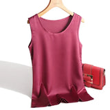 2021 Strap Top Women Halter O Neck Basic White Cami Sleeveless Satin Silk Tank Tops Women'S Summer Camisole Plus