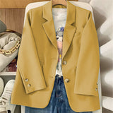 Zingj Jacket Female Spring New Korean Version Classic Two Buckle Temperament Lemon Color Loose Casual Web Celebrity Small