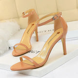 Zingj Fashion Ultra High Heel Patent Leather Open Toe With Sandals Summer Sexy Nightclub Women High