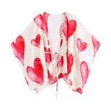 Pink Boho Print V-neck 3/4 Sleeve Blouse Plus Size Tops Tunics Women Summer Clothing Beach Wear Swim Suit Cover Up