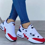 Zingj New Fall 2024 Plus-Size Round Head Thick Bottom Fly Woven Letters Embroidered Color Casual