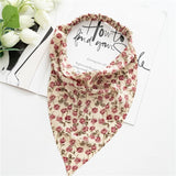 Hair Scarf Scrunchies Vintage Triangle Bandanas Hairband Headband Without Clips Elastic Hair Bands Headwrap