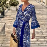 Women's Wear Women's Fashion Bohemian Dress Print Medium Long