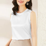 Tank Top Women Sleeveless Solid Skinny Female Camisole Fashion Tops Women Summer 2021 Silk Soft Touching White