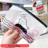 Pcs/Bag Children Cute Candy Random Solid Elastic Hair Bands Girls Lovely Srunchies Rubber Bands Kid Hair