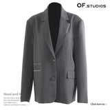 New Super Beauty Angola Red Personality Suit Collar Long Blazer Wind Coat