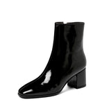 High-Heeling Women's Boots 2025 Autumn And Winter New Fashion Short Boots Comfortable Coarse Side Zipper Round Head Lady Martin