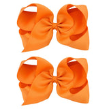 6'' Solid Color Grosgrain Ribbon Bows Hair Clips For Cute Girls Large Handmade Hairpins Barrettes Kids Hair