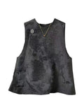 New Chinese Vest Women's Spring 2024 New Retro Jacquard Chinese Wind Plate Buckle Leisure Horse