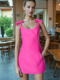 Sexy Style Skirt 2025 Summer New Sling Bow Decoration Fashion Solid Color Temperament