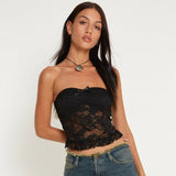 Spring Fashion Trend Women's New Shoulder Repair Exposed Umbilly Lace With A Small