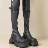 2025 Autumn And Winter New Small Martin Boots Women Net Red Knight Boots Over The Knee Long Boots Thick Skin Skin Skin