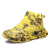 Hip Hop Street Dance Shoes Graffiti Running Shoes Brand Designer Platform Chunky Sneakers Lace Up Sports Jogging