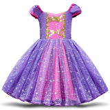 Princess Dress Puff Sleeve Gorgeous Gowns Infant Halloween Child Cosplay Dress Up Summer Girls Dresses
