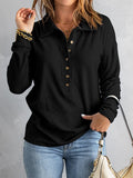 Color Knitted Shirt Women's Single Buckle Collar Long Sleeves Loose Leisure Bottoming Top Autumn And Winter