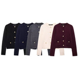 Women's 2025 New Fashion Gold Buckle Knitted