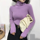 Sweater Womens 2021 Autumn Winter Tops Korean Slim Women Pullover Jumper Knitted Sweater Pull Femme Hiver