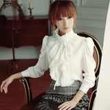 5XL Womens Lolita Princess Blouses Ladies Elegant Casual Loose Long Sleeve Shirts Female Tops Party Office