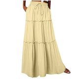 Women's Summer New Wood Ear Layered Skirt High Waist Tight With Lotle Side