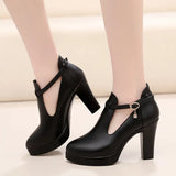 Pointed Deep-Mouth High-Heeled Shoes With Thick Heel Waterproof Table Women's Shoes Thick-Sole Fashion Stage Performance Single