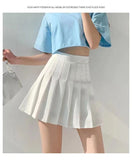 Elastic Force Is Tight Waist 100 Folded Skirt Girl Jk Uniform A Word Skirt College Small High Waist Thin Short