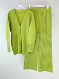 Folded HP Series 2025 Miyake Spring And Autumn Folded Women's Loose Folding Set Top Straight