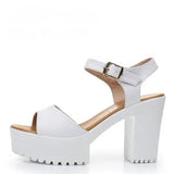 New Summer Women Sandals Shoes 2021 Thick With OL Korean Summer Sandals Large Size Genuine Leather Women Shoes