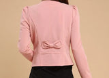 Elegant New Fashion Women Blazer Woman Coat Jacket Corsage Outwear Black,yellow,white,pink,orange plus size
