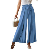 Loose High Waist Crimp Wide