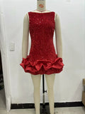 Party Dress Women's Cascadal Short Dress 2025 Dress-Up Long Sleeves Of The