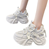 Old Dad Shoes Women 2025 Autumn New European Over-Fire Sneakers Thick Soles Of Small Height Women's