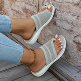 Zingj Female 2024 Summer Thick Bottom Net Cloth Round Set Toe Leisure Versatile Wear Cool