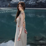 Zingj Acid Halter Dress Dress Spring And Summer High-End Delicate Vacation Fairy Gauze