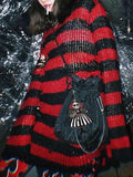 Distressed Stripe Longline Sweater- Outfit